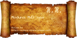 Moduna Mínea névjegykártya